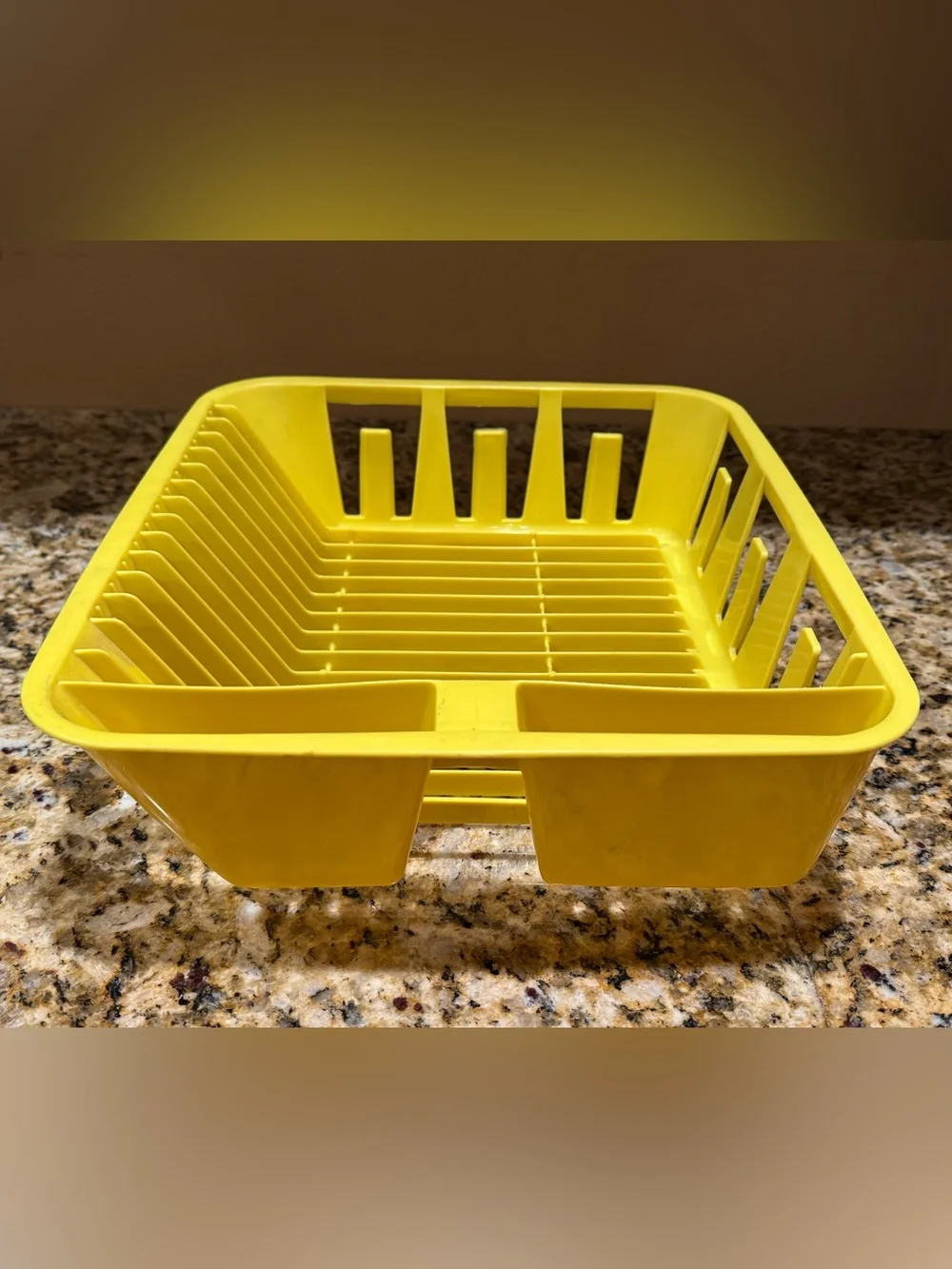 Vintage Rubbermaid Yellow Plastic Dish Drying Rack Retro